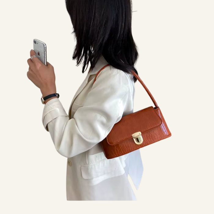 Mini Croc Top Handle Bag