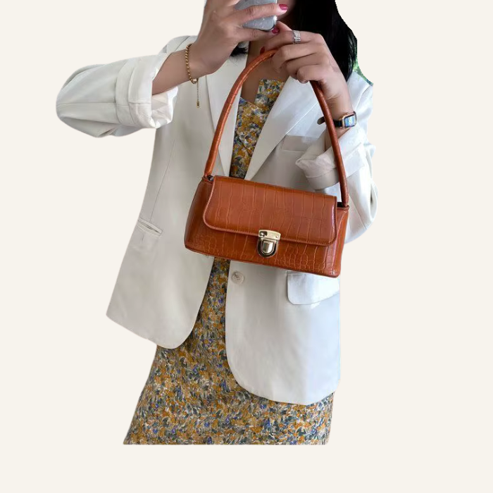 Mini Croc Top Handle Bag