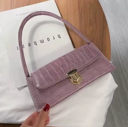 Mini Croc Top Handle Bag