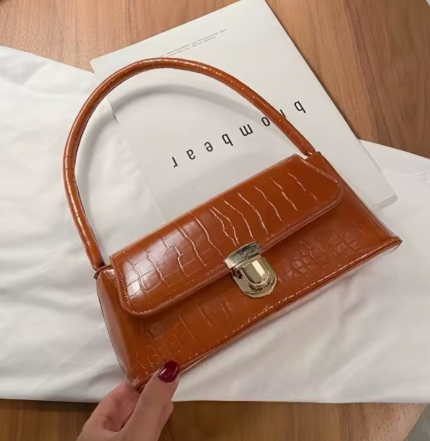 Mini Croc Top Handle Bag