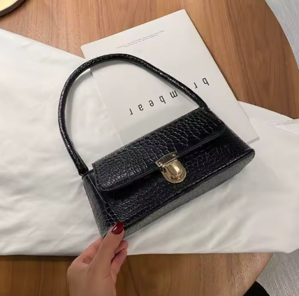 Mini Croc Top Handle Bag